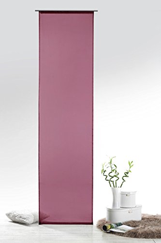 Fashion&Joy - Schiebegardine Voile Beere HxB 245x60 cm mit Zubehör - transparent einfarbig - Flächenvorhang Schiebevorhang Gardine Typ418 Fashion&Joy - Schiebegardine Voile Beere HxB 245x60 cm mit Zubehör - transparent einfarbig - Flächenvorhang Schiebevorhang Gardine Typ418 von fashion and joy