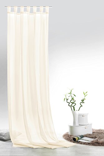 Fashion&Joy - Schlaufenschal Voile Natur HxB 245x140 cm - transparent einfarbig - Dekoschal Gardine Typ418 Fashion&Joy - Schlaufenschal Voile Natur HxB 245x140 cm - transparent einfarbig - Dekoschal Gardine Typ418 von fashion and joy