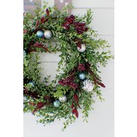 Weihnachtskranz, Adventskranz, Buchsbaumkranz, Eukalyptuskranz, Kaminkranz, Indoor Kranz, Einweihungsgeschenk, Winterkranz von fashiontouchhome