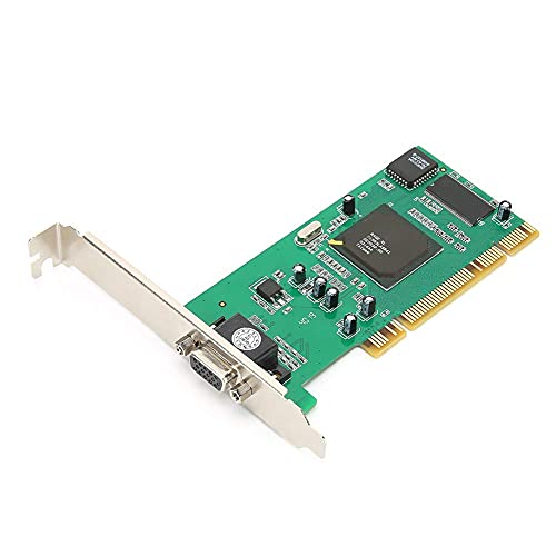 fasient VGA Karte, 8MB 32 Bit PCI-Grafikkarte,mit Zwei Notch Design,kompatibel mit 64 Bit PCI-X Steckplätzen,Unterstützt Multi-User-Einzelcomputer und Multi-Display-Modus für ATI Rage XL von fasient