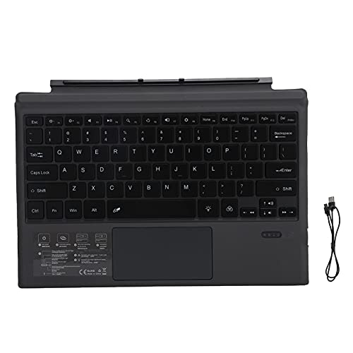 Für Pro Type Cover, Ultraschlanke Tragbare Bluetooth-Funktastatur mit RGB-Hintergrundbeleuchtung und Eingebautem für Pro 3/4/5/6/7 von fasient1