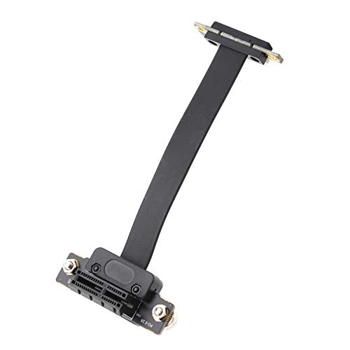 fasient1 PCI-E 10 cm Verlängerungskabel, 90-Grad-Netzwerkadapter mit LED-Anzeige und Magnetfeld von fasient1