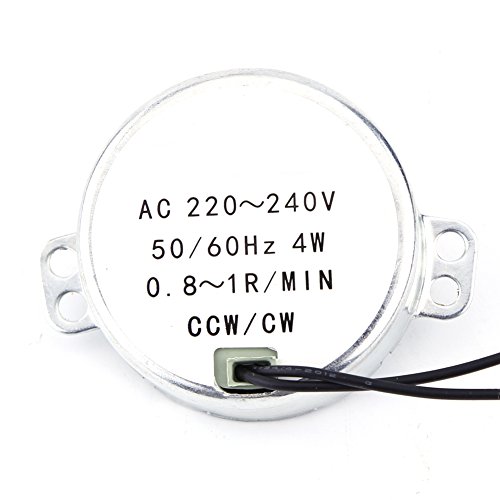 fasient1 TYC-50 Synchronmotor AC 220/240V 4W 50/60Hz Frequenz CCW/CW Elektrischer Synchrongetriebemotor(0,8-1 U/min) von fasient1