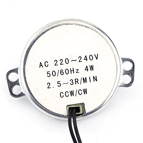 fasient1 TYC-50 Synchronmotor AC 220/240V 4W 50/60Hz Frequenz CCW/CW Elektrischer Synchrongetriebemotor(2,5-3 U/min) von fasient1