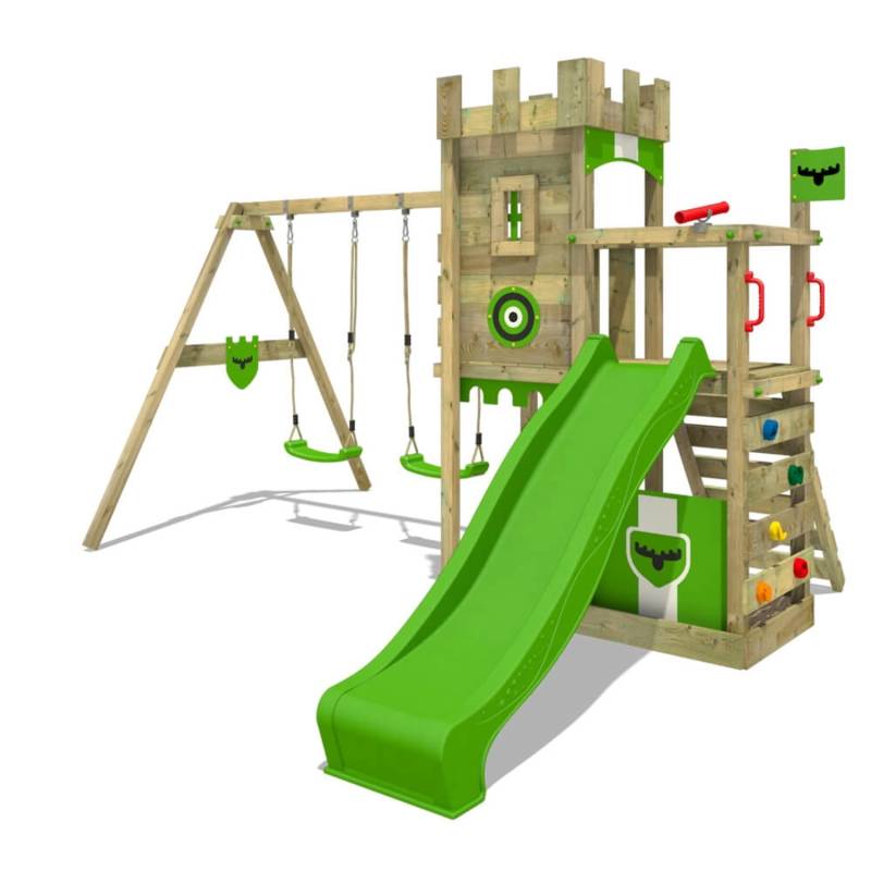 Fatmoose Spielturm BoldBaron mit Rutsche Apfelgrün von fatmoose
