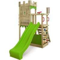 Spielturm Ritterburg BoldBaron mit Rutsche und Sandkasten, Integrierter Sandkasten – Apfelgrün - Fatmoose von fatmoose