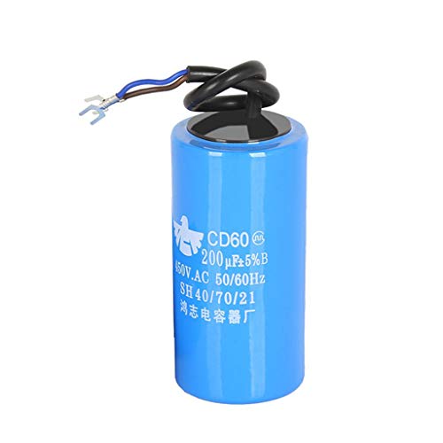 fatteryu 250-450V AC 200uF Appliance Motor Start Run Kondensator CD60 Hohe Qualität von fatteryu