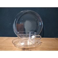 6x Schott & Gen Jenaer Glas Tee Tasse Untertasse Kuchenteller Vintage Mid Century Ddr Zeiten von sinteins