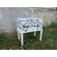 Antikes Nähekasten Nähekästchen Shabby Chic Antikes Nähekasten Nähekästchen Shabby Chic von sinteins