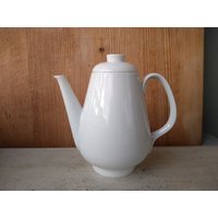 Rosenthal Teekanne Weiß - Porzellanstück Der Stille Vintage Porzellankanne Im Midcentury Design Ca. 1950Er von sinteins