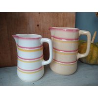 Villeroy Und Boch Mettlach V&b Keramik 2 Stück Krug 1200 Ml +700 Wasserkrug Milchkrug Uralt Um 1909 Shabby Chic Landhaus Antik Villeroy Und Boch Mettlach V&b Keramik 2 Stück Krug 1200 Ml +700 Wasserkrug Milchkrug Uralt Um 1909 Shabby Chic Landhaus Antik von sinteins