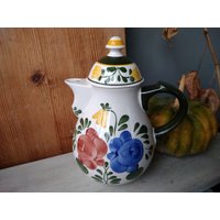 Villeroy Und Boch V&b Bauerblume Teekanne Kaffeekanne Kanne 1700Ml Steingut Keramik Weiß Mit Blumendekor Handgemalt von sinteins