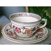 Villeroy Und Boch V&b Nanking Teetasse Mit Untertasse Steingut Keramik Tasse Weiß Blumendekor Handgemalt Antik Villeroy Und Boch V&b Nanking Teetasse Mit Untertasse Steingut Keramik Tasse Weiß Blumendekor Handgemalt Antik von sinteins