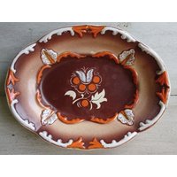 Villeroy Und Boch V&b Servierplatte Torgau Servierteller Steingut Keramik Braun Mit Blumendekor Villeroy Und Boch V&b Servierplatte Torgau Servierteller Steingut Keramik Braun Mit Blumendekor von sinteins