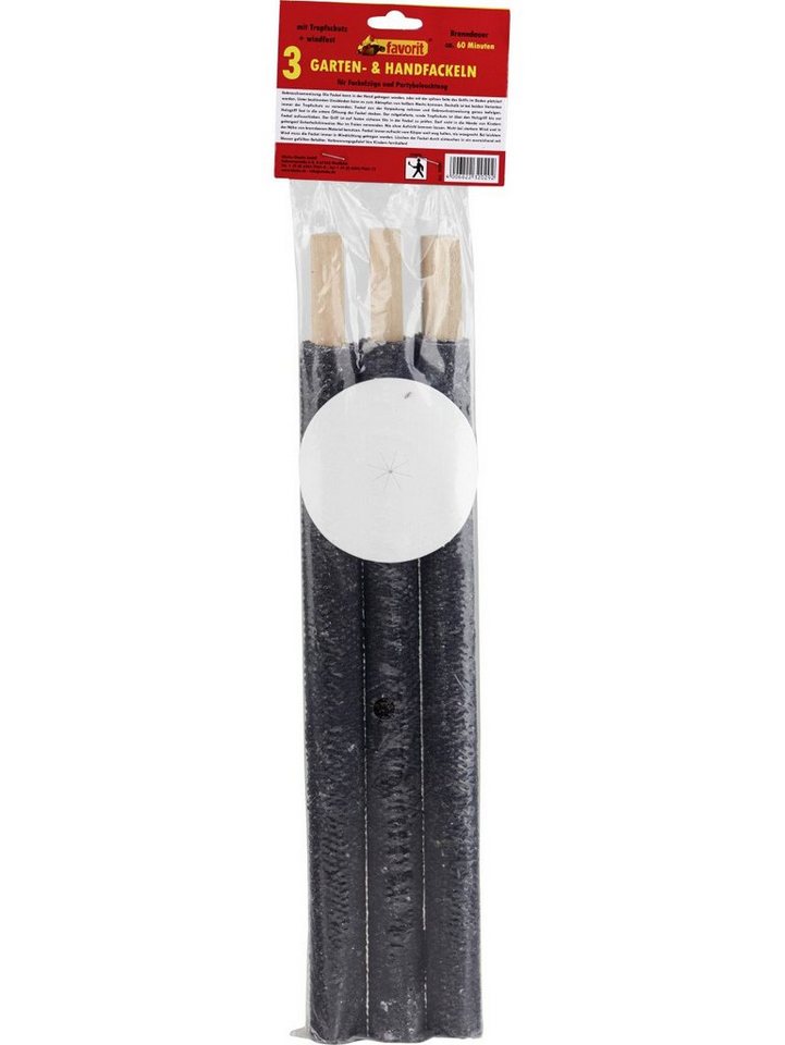 favorit Formkerze Favorit Handfackel 3er Pack Pechfackel von favorit