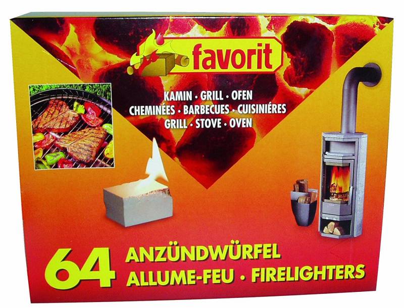 favorit Grillanzünder Favorit Anzündwürfel 64 Stück weiss von favorit