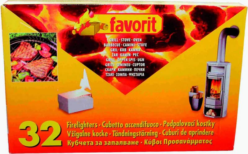 favorit Grillanzünder Favorit Anzündwürfel 32er 00163629, (1-St) von favorit