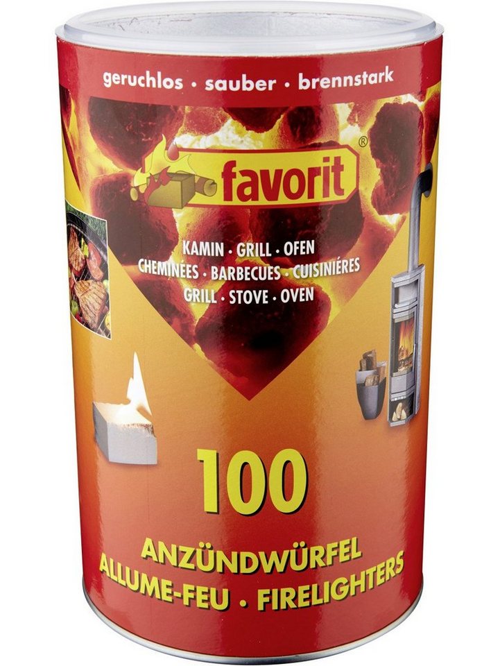 favorit Grillanzünder Favorit Anzündwürfel lose 100 Stück von favorit