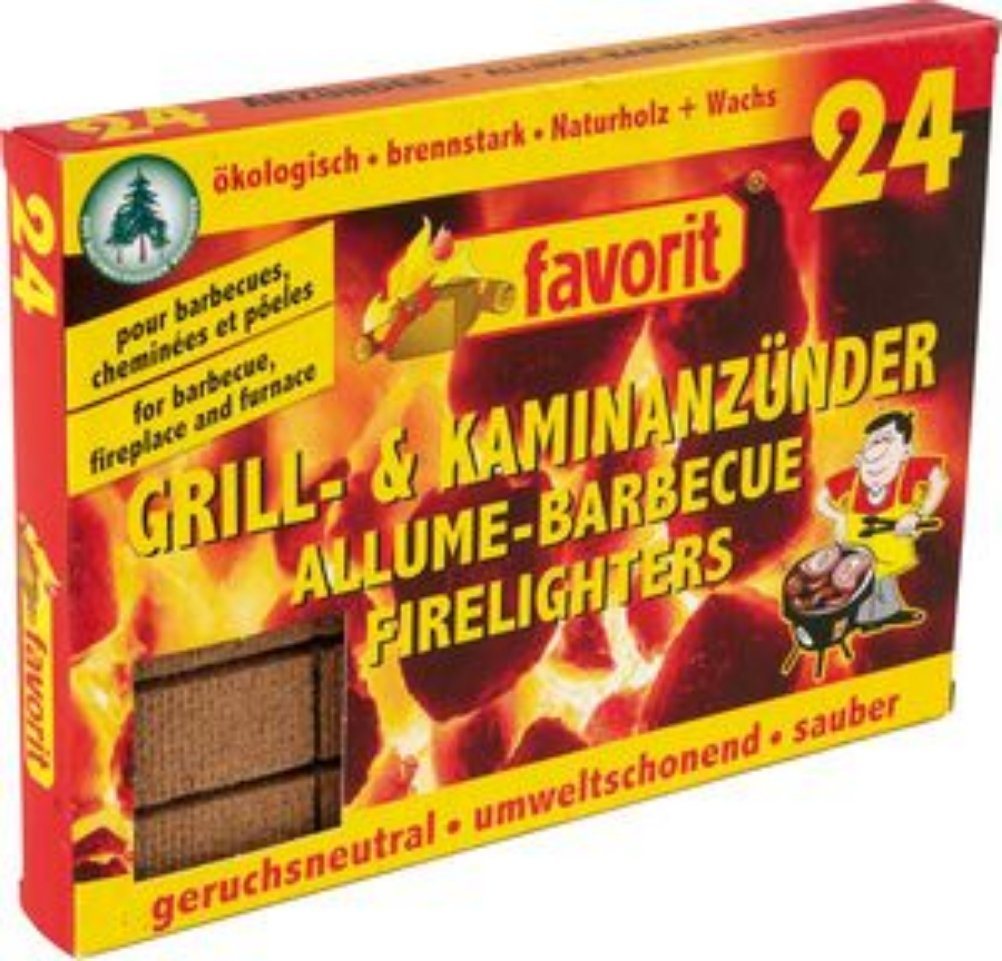 favorit Grillanzünder Favorit Grill- und Kaminanzünder 24 Stück 1245, (1-St) von favorit