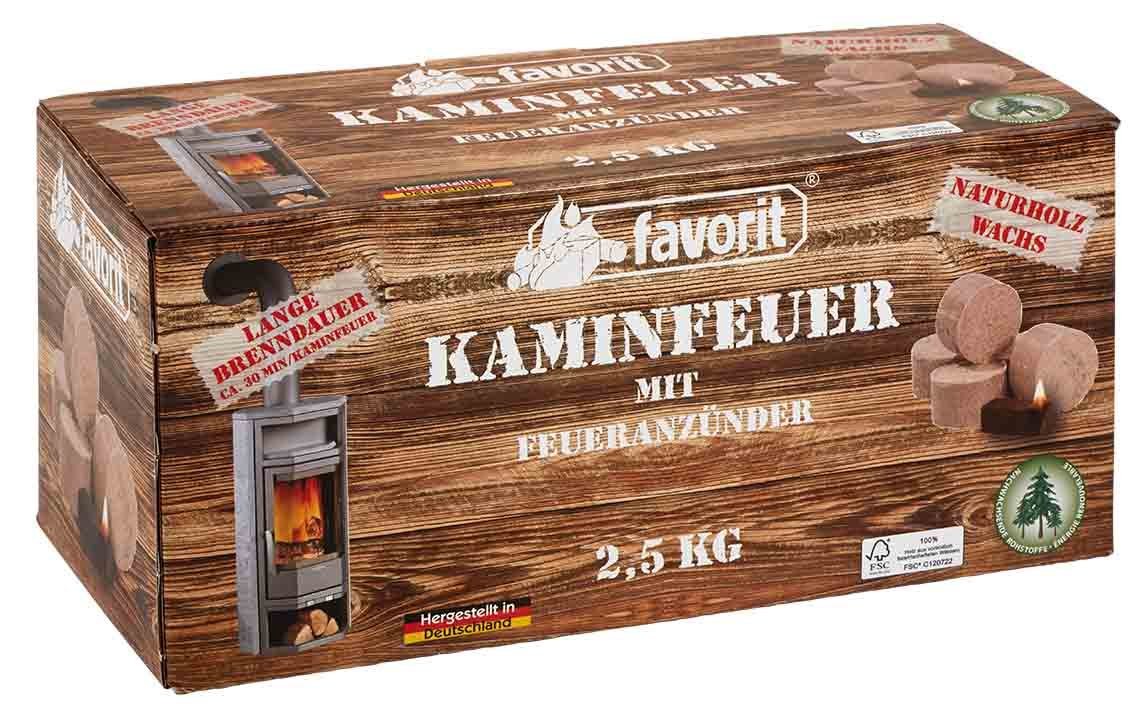 favorit Grillanzünder Favorit Kaminfeuer XXL-Feueranzünder 2,5 kg, 2.5 l von favorit