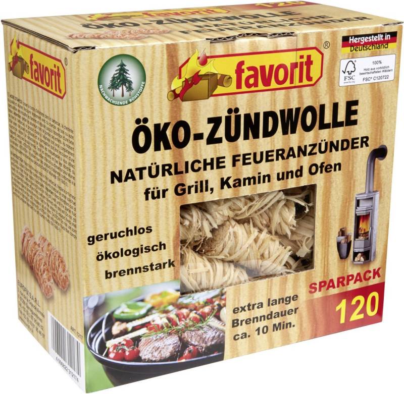 favorit Grillanzünder Favorit Öko-Anzündwolle Sparpack 120 Stück favorit Grillanzünder Favorit Öko-Anzündwolle Sparpack 120 Stück von favorit