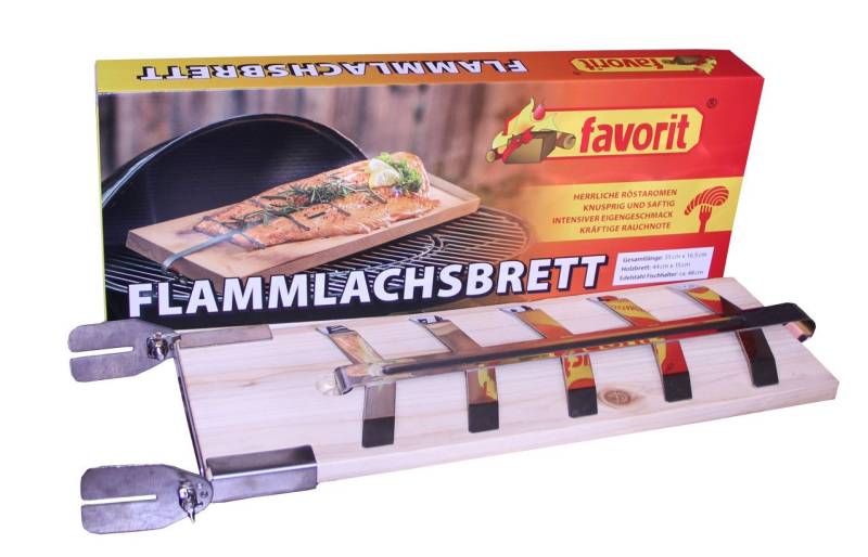 favorit Grillrosteinsatz Favorit Flammlachsbrett 55 x 16,5 cm, Holz von favorit