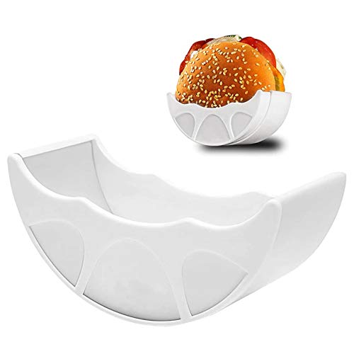 Burger-Halter hygienische wiederverwendbare Hamburger-Brötchenschale, saubere umweltfreundliche Verpackung, alternativ zu Kartonboxen, Kunststoffteller, Folien-Tabletts, BPA-frei und spülmaschinenfest von favourall