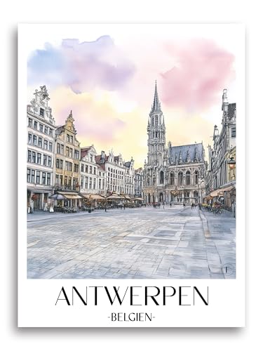 favplace Poster mit Städtemotiv Antwerpen Belgien Premium Kunstdruck - Stadtposter bzw. Reiseposter DIN A4 bis A1 - Leinwand Städtposter - Wandbild A4 favplace Poster mit Städtemotiv Antwerpen Belgien Premium Kunstdruck - Stadtposter bzw. Reiseposter DIN A4 bis A1 - Leinwand Städtposter - Wandbild A4 von favplace