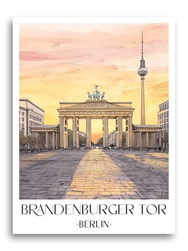 favplace Poster mit Städtemotiv Brandenburger Tor Berlin Deutschland Premium Kunstdruck - Stadtposter bzw. Reiseposter DIN A4 bis A1 - Leinwand Städtposter - Wandbild A3 favplace Poster mit Städtemotiv Brandenburger Tor Berlin Deutschland Premium Kunstdruck - Stadtposter bzw. Reiseposter DIN A4 bis A1 - Leinwand Städtposter - Wandbild A3 von favplace