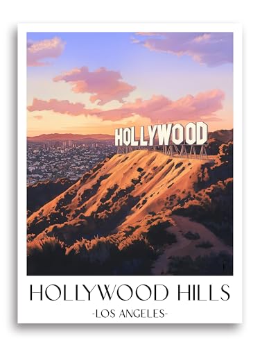 favplace Poster mit Städtemotiv Hollywood Hills Los Angeles L.A. Premium Kunstdruck - Stadtposter bzw. Reiseposter DIN A4 bis A1 - Leinwand Städtposter - Wandbild A4 favplace Poster mit Städtemotiv Hollywood Hills Los Angeles L.A. Premium Kunstdruck - Stadtposter bzw. Reiseposter DIN A4 bis A1 - Leinwand Städtposter - Wandbild A4 von favplace