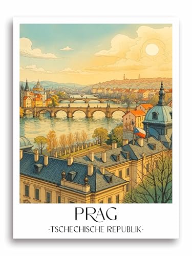favplace Poster mit Städtemotiv Prag Tschechische Republik Tschechien Premium Kunstdruck - Stadtposter bzw. Reiseposter DIN A4 bis A1 - Leinwand Städtposter - Wandbild A1 favplace Poster mit Städtemotiv Prag Tschechische Republik Tschechien Premium Kunstdruck - Stadtposter bzw. Reiseposter DIN A4 bis A1 - Leinwand Städtposter - Wandbild A1 von favplace