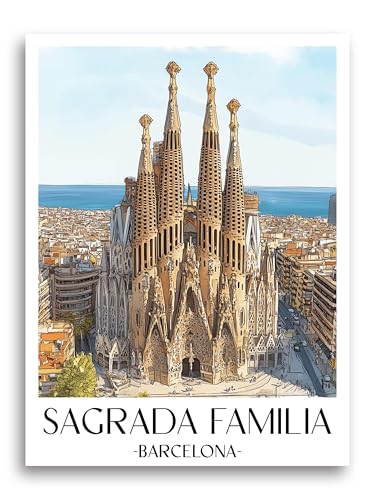 favplace Poster mit Städtemotiv Sagrada Familia Barcelona Premium Kunstdruck - Stadtposter bzw. Reiseposter DIN A4 bis A1 - Leinwand Städtposter - Wandbild A4 favplace Poster mit Städtemotiv Sagrada Familia Barcelona Premium Kunstdruck - Stadtposter bzw. Reiseposter DIN A4 bis A1 - Leinwand Städtposter - Wandbild A4 von favplace
