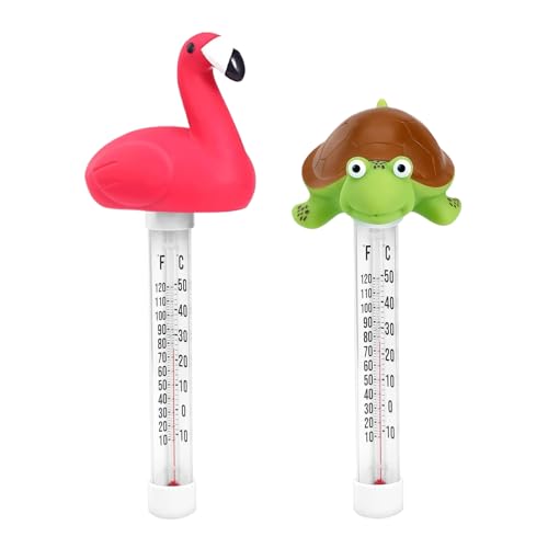2x Schwimmende Pool Thermometer, Schwimmende Wasserthermometer, Flamingo & Turtle Design, Poolthermometer schwimmend, Für Swimmingpool, Hot Tubs, Fischteiche & Baby pool, Wasser Temperatur Thermometer 2x Schwimmende Pool Thermometer, Schwimmende Wasserthermometer, Flamingo & Turtle Design, Poolthermometer schwimmend, Für Swimmingpool, Hot Tubs, Fischteiche & Baby pool, Wasser Temperatur Thermometer von fayarrd
