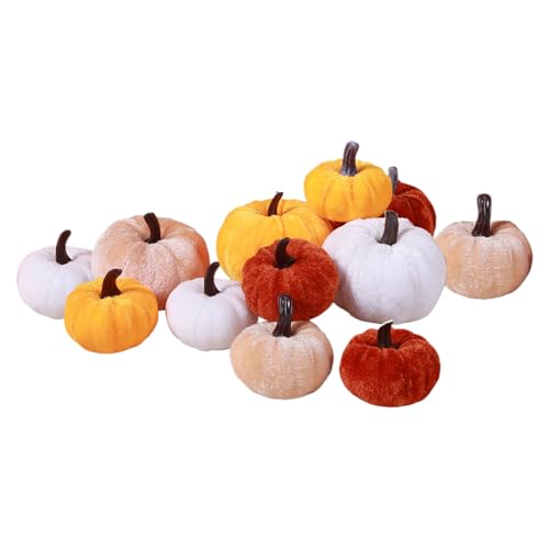 Deko Kürbisse, Kleine Zierkürbisse Samt, Mini Kürbisse Herbstdeko, Künstliche Kürbis Bastel Ornament, Herbst-Deko-Kürbis Als Tischzentrum, Thanksgiving Halloween Autumn Fall,Erntedank Herbstdekoration Deko Kürbisse, Kleine Zierkürbisse Samt, Mini Kürbisse Herbstdeko, Künstliche Kürbis Bastel Ornament, Herbst-Deko-Kürbis Als Tischzentrum, Thanksgiving Halloween Autumn Fall,Erntedank Herbstdekoration von fayarrd