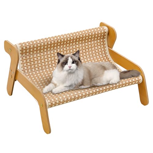 Katzen Sisal Stuhl,Holz Kratz Lounge,Stuhl Katzen Aussehen,Katzenstuhl,Bequemer Katzenkratzstuhl, Tragbares Schlafnest, Multifunktionales Sisalbett, Verhindert Möbelschäden,Strandkorb Für Kleintiere von fayarrd