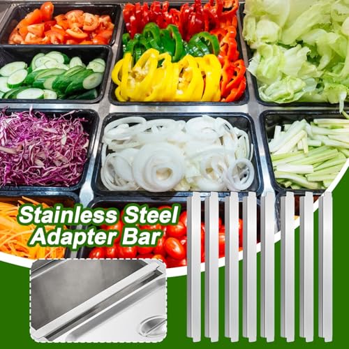 fayarrd Bain-Marie-Trennwände, 8 Stück Edelstahl-Trennstäbe Für Dampftischwannen, Beständige Stäbe Für Küchenpfannen Großküchen von fayarrd