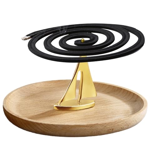 fayarrd Coil Holder | Garten Mückenspiralen Halter - Boote Ständer mit Holzsockel für Wandern Pool Terrasse Camping Outdoor von fayarrd
