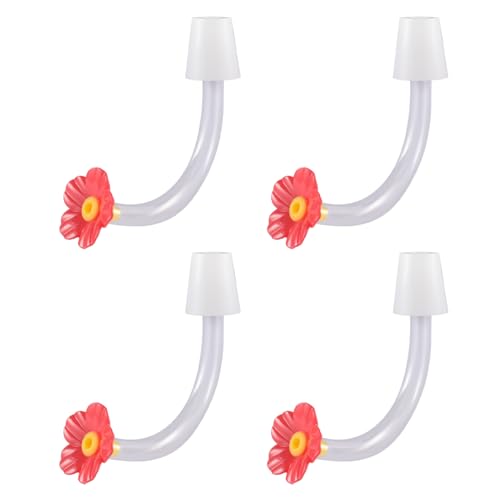 fayarrd -Feederrohr,4 Stück Blumen Vogelwasser Feederrohre Stöpsel - Vielseitige Futteröffnungen Mit Tropfsicherer Spitze von fayarrd