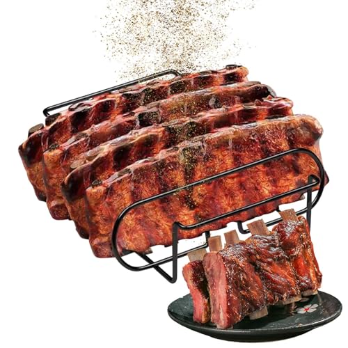 fayarrd Grill-Rippchenhalter,Kohlenstoffstahl Barbecue Rost - Steakhalter Zum Kochen Backen Vorbereiten Camping & Outdoor Braten Spülmaschinengeeignet fayarrd Grill-Rippchenhalter,Kohlenstoffstahl Barbecue Rost - Steakhalter Zum Kochen Backen Vorbereiten Camping & Outdoor Braten Spülmaschinengeeignet von fayarrd