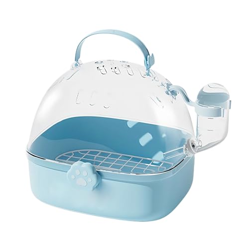 fayarrd Hamster Transportbox | Tragbare Kleintierbox Mit Trinkflasche | Atmungsaktive Vogeltransporttasche Für Igel Chinchillas Unzertrennliche Nymphensittiche Wellensittiche Aras Sittiche von fayarrd