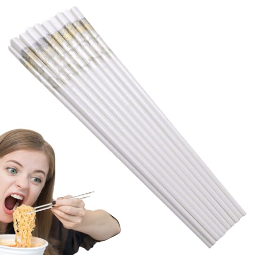 fayarrd Keramik -Stäbchen -Set, Keramik -Essstäbchen wiederverwendbar, -Essstäbchen -Utensilien | 10 Paar Spülmaschine Safe tragbare hitzebeständige exquisite Küchenzubehör zum Kochen zu essen von fayarrd