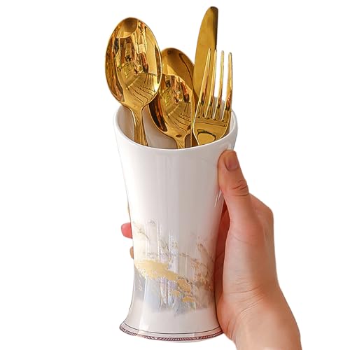 fayarrd Küchenutensilien-Halter Für Arbeitsplatte - Große Keramische Aufbewahrung für Küchenutensilien - Küchenhelfer für Stäbchen Kochen Servieren Zuhause Küche Restaurant fayarrd Küchenutensilien-Halter Für Arbeitsplatte - Große Keramische Aufbewahrung für Küchenutensilien - Küchenhelfer für Stäbchen Kochen Servieren Zuhause Küche Restaurant von fayarrd