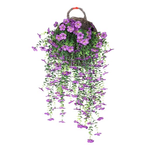 fayarrd Künstliche Prunkwinden-Blüten für den Außenbereich, Künstliche Trichterblüten, Realistische Pflanzen für Vorgarten Terrasse Balkone Wand Tür Pavillon Hof Frühling von fayarrd