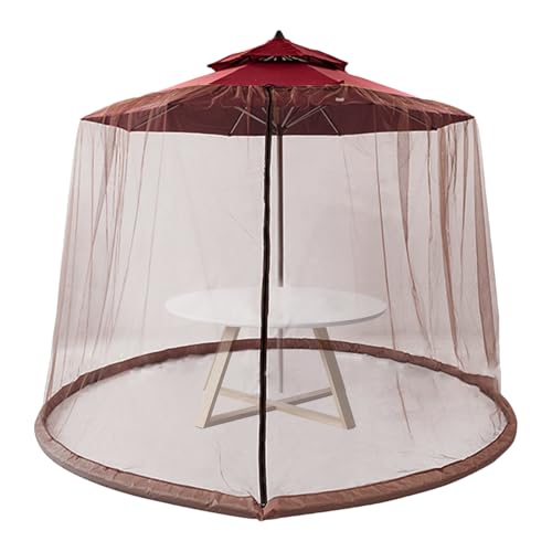 fayarrd Patio -Regenschirm -Netz, Patio -Regenschirm Gnat Net | Garten Regenschirmnetz Netz - Backyard Sunshade Netting mit Reißverschluss 9,8x7.6ft für Innenhof, Garten -Baldachin -Mesh -Bildschirm von fayarrd