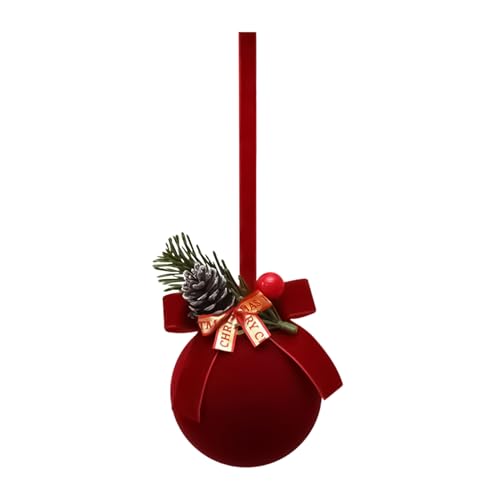 fayarrd Weihnachtskugel - Klassische Flockenchristbaumkugel,Bruchsichere Aufhängbare Rote Deko Für Weihnachtsfest Party Fenster Festambiente fayarrd Weihnachtskugel - Klassische Flockenchristbaumkugel,Bruchsichere Aufhängbare Rote Deko Für Weihnachtsfest Party Fenster Festambiente von fayarrd