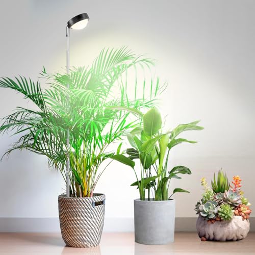 fayleer Pflanzenlampe LED Vollspektrum mit Optischer Linse für Hohe PPFD, Höhenverstellbare Grow Lampe mit 6/12/18H Timer, Grow Light Pflanzenlicht Wachstumslampe für Zimmerpflanze Hohe Pflanzen von fayleer
