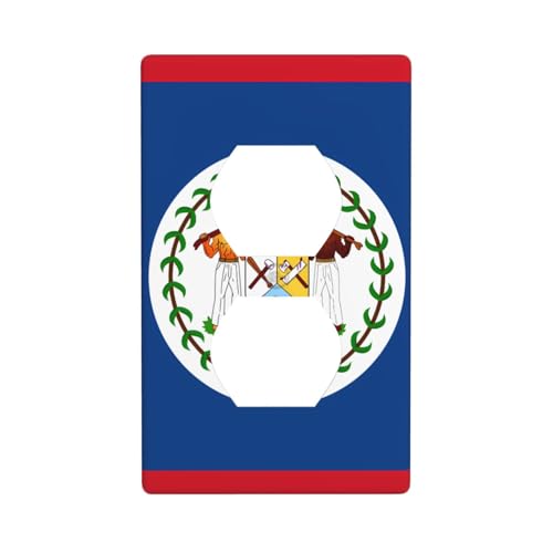 Bedruckte Wandplatte mit Belize-Flagge, PC-Material, schlagfest, britischer Standard, hitzebeständig, für Wohn- und Gewerbe von fdgbnm