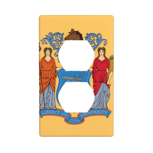 Bedruckte Wandplatte mit Flagge von New Jersey, PC-Material, stoßfest, britischer Standard, hitzebeständig, für Wohn- und Gewerbe Bedruckte Wandplatte mit Flagge von New Jersey, PC-Material, stoßfest, britischer Standard, hitzebeständig, für Wohn- und Gewerbe von fdgbnm