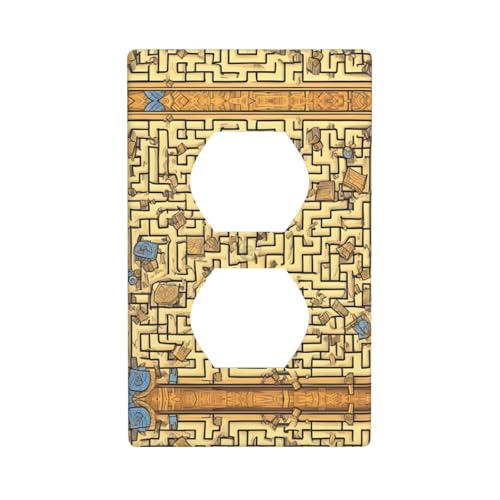 Bedruckte Wandplatte mit Schatzlabyrinth-Motiv, PC-Material, schlagfest, britischer Standard, hitzebeständig, für Wohn- und Gewerbe von fdgbnm