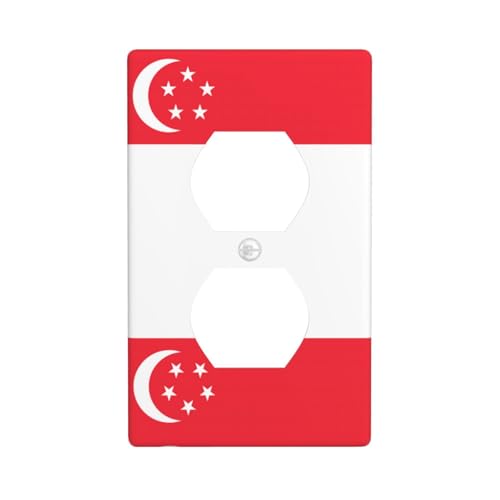 Bedruckte Wandplatte mit Singapur-Flagge, PC-Material, schlagfest, britischer Standard, hitzebeständig, für Wohn- und Gewerbe von fdgbnm